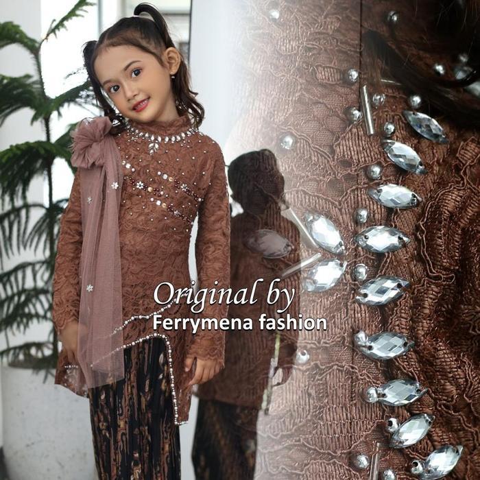 Tawana - Baju Kebaya Pesta Anak Tanggung Umur 4-12 Tahun Kebaya Selendang Anak Payet Baju Kondangan