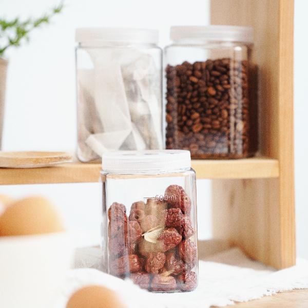 Silicook Food Container Square - Food Container Toples Bening Transparan Plastik Kotak Square Jar