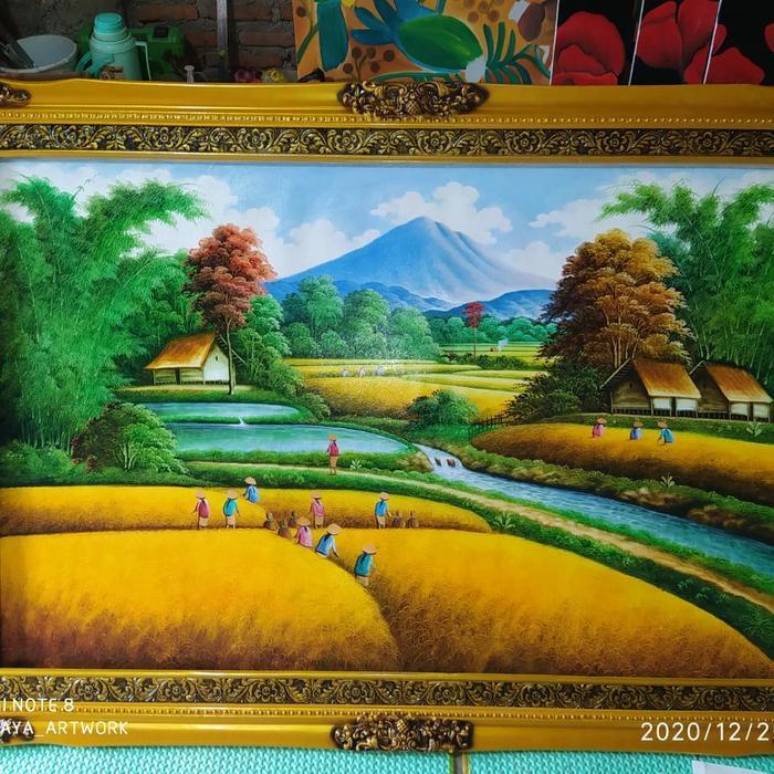 STOK TERBATAS lukisan pemandangan alam besar
