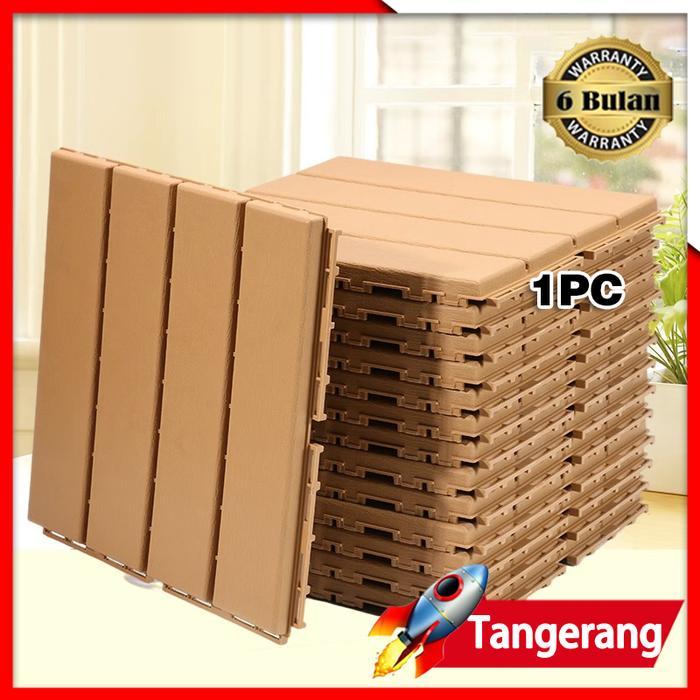 Decking Tile PVC Ukuran 30x30cm Decking Kayu Lantai Kayu Parkit Outdoor Indoor