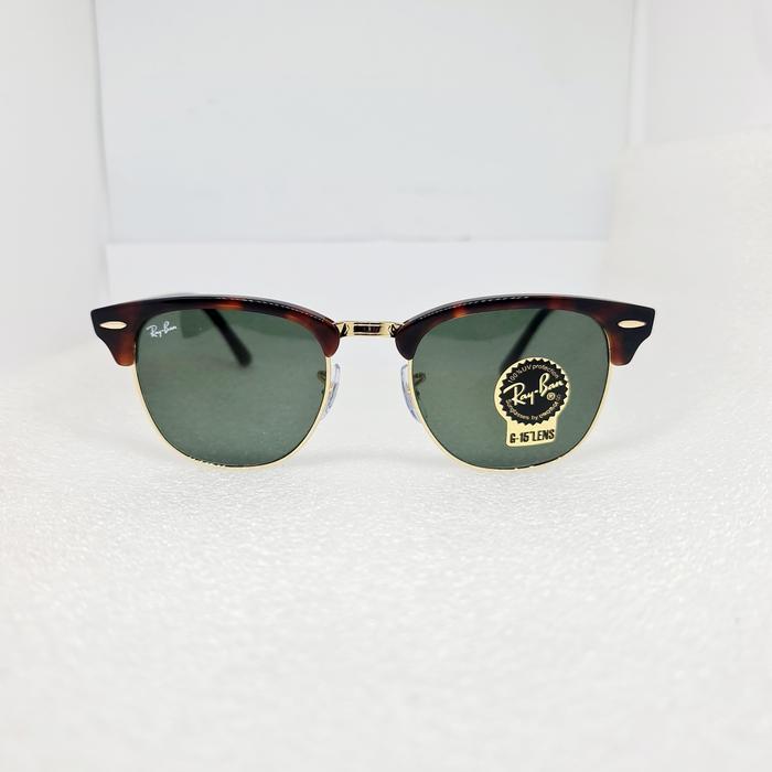 SUNGLASSES RAYBAN CLUBMASTER Kacamata Hitam Fashion Pria Wanita Model Clubmaster - Frame Plastik Len