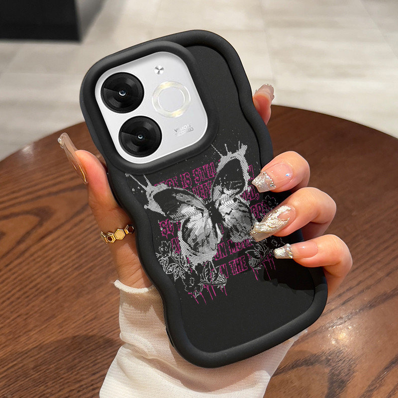 Casing HP Untuk ITEL A80 Case Kupu-kupu elektronik cyberpunk Kasing silikon Cesing Mudah digenggam S