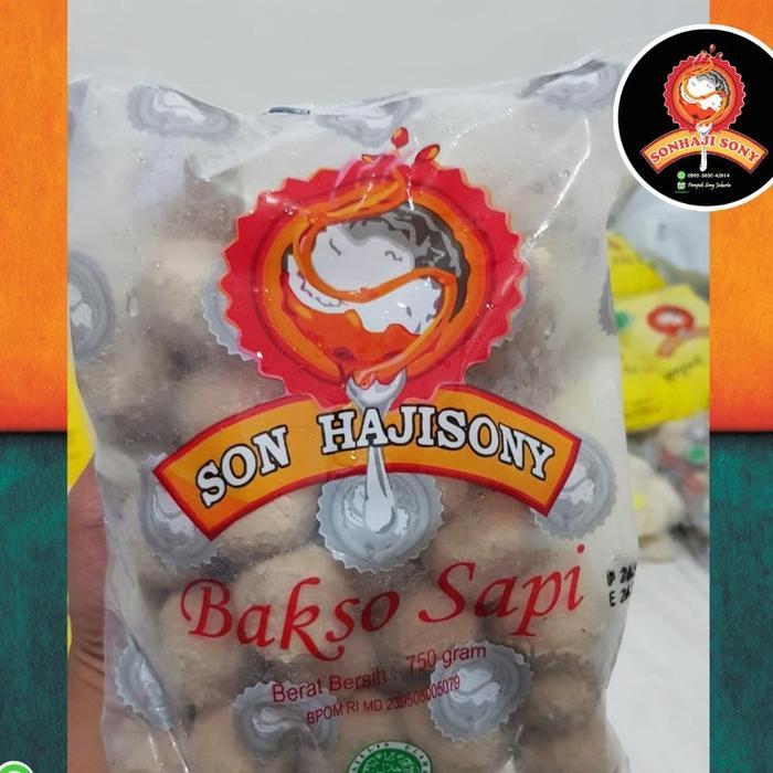Promo Bakso Sony Sapi Besar 750 Gram + Bumbu Frozen Son Haji Terlaris