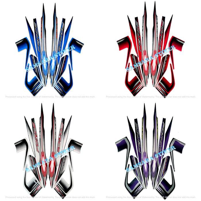 STICKER STRIPING MOTOR VEGA FORCE 2014 FI SEPASANG STANDAR 1SET Motorcycle