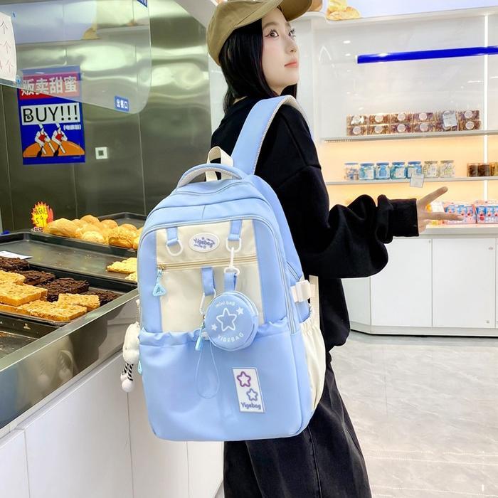 TAS RANSEL ANAK CEWEK SEKOLAH BACKPACK YIGE BAG KOREAN POUCH GANTUNGAN