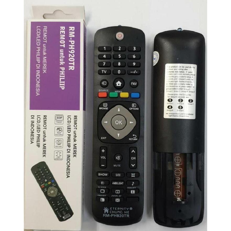 Remot Remote TV Ph1ips LCD LED Android Smart TV 4K 5000 Baru