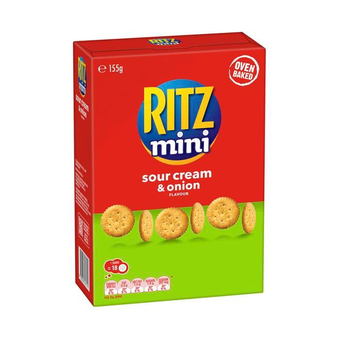 QUALITY Ritz Mini Crackers Sour Cream & Onion Flavour 155g Australia