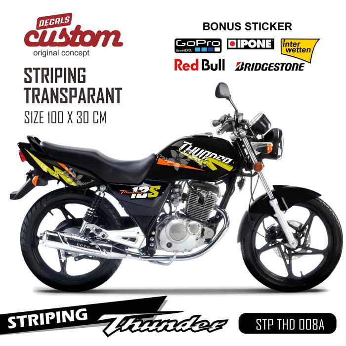 striping transparant thunder striping ultra uv transparan thunder decal transparan thunder Kendaraan