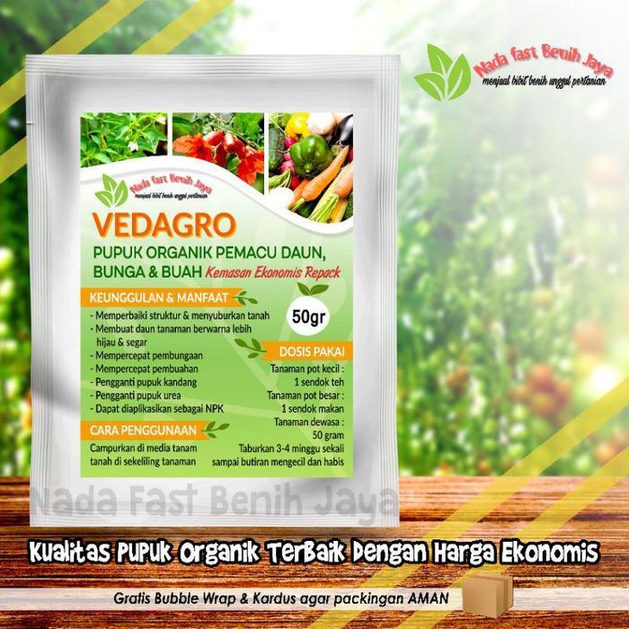 Pupuk Organik Vedagro pemacu daun sayuran Bunga dan Buah kemasan ekonomis