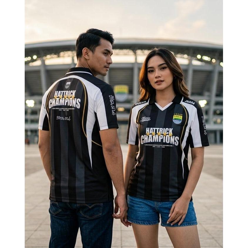 Jersey Persib Hattrick Champions 2026 / Jersey Retro Fantasy Persib Juara