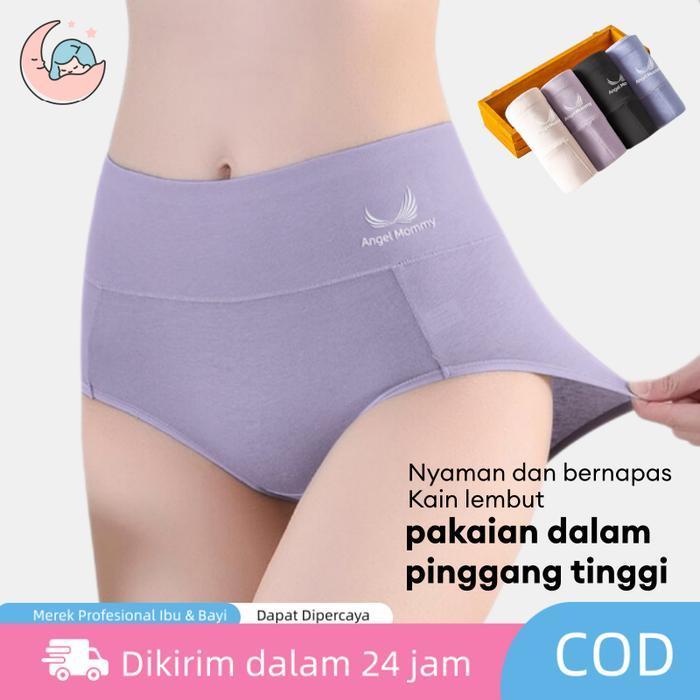 Pakaian Dalam Wanita Pakaian Dalam Berpinggang Tinggi Pakaian Dalam Pengontrol Perut Katun Nyaman