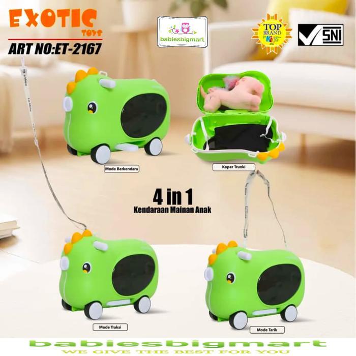 GRATIS ONGKIR Trunki Koper Anak Bisa Dinaiki EXOTIC ET 2167 Cabin Ride On Koper Cabin Size Baggage