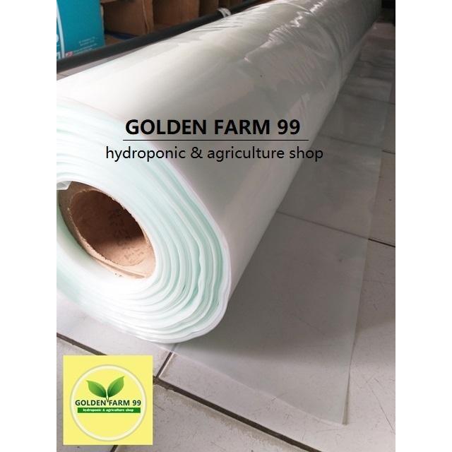 "New" Hercules Plastik UV Lebar 3 Meter Tebal 200 Micron Kandungan 14% untuk Hidroponik & Green