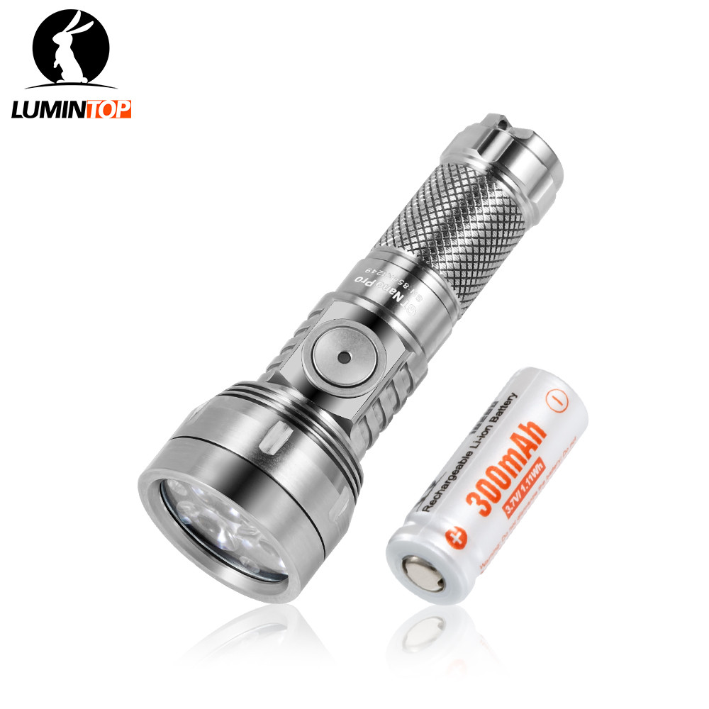 USB rechargeable Lumintop GT NANO PRO Titanium 10280 flashlight 152 meters long distance 1600 lumens