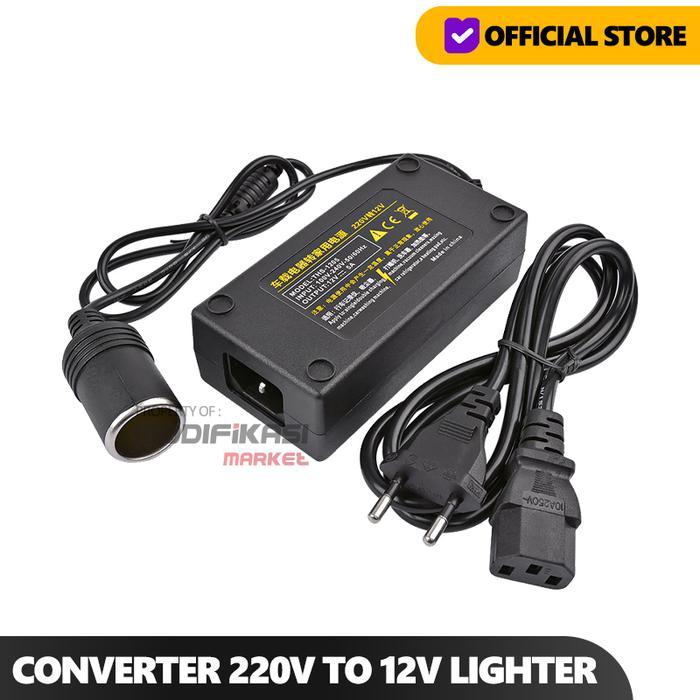 ADAPTOR AC TO DC 12 VOLT LIGHTER SOCKET CONVERTER 220 VOLT KE 12 VOLT