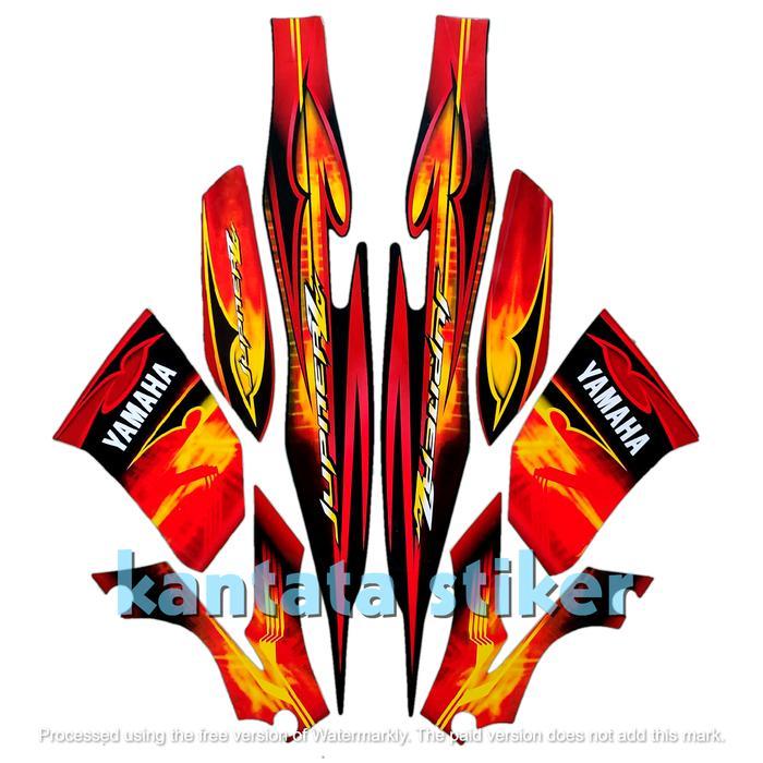STIKER STRIPING LIS LES BODY MOTOR JUPITER Z 2008 CW STANDAR FULL SET Motorcycle