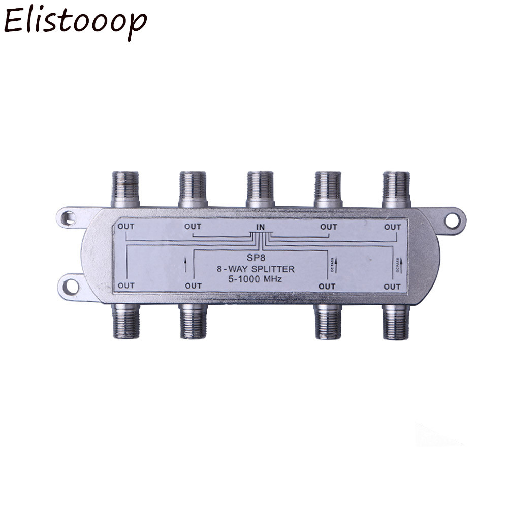 8 Way Port TV Signal Satellite Sat Coaxial Diplexer Combiner Splitter For TV Signal Splitter