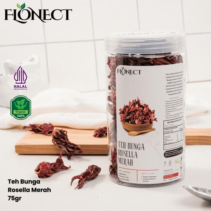 Flonect Teh Bunga Rosella Merah Premium Bunga Rosella Tea / Rosela Merah Kering Tbk