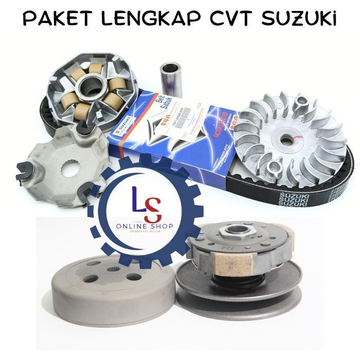 Paket Lengkap Cvt Suzuki Spin 125 Skydrive Hayate Skywave 125 Kampas Kipas Motor