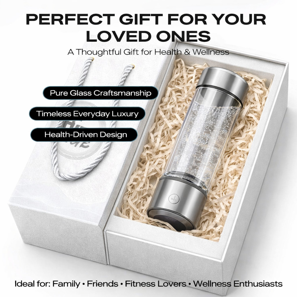 Portable Hydrogen Water Bottle 12000PPB Hydrogen Rich Water Generator Rechargeable SPE PEM Hydrogen