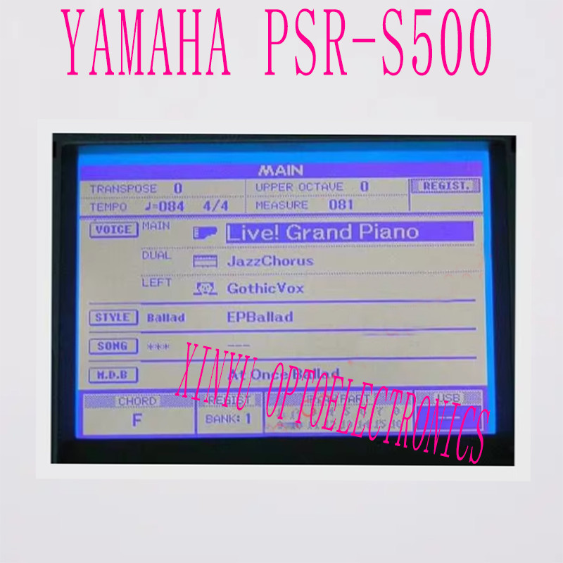 LCD display module suitable for Yamaha PSR-S500 S550 PSR-S650 PSR-S670 DGX520 DGX620 YPG625 DGX630