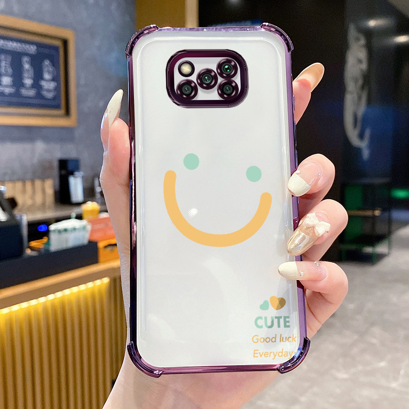 Casing Hp untuk Xiaomi POCO X3 POCO X3 NFC POCO X3 Pro Case Casing Garis kematian senyum tas emoji p