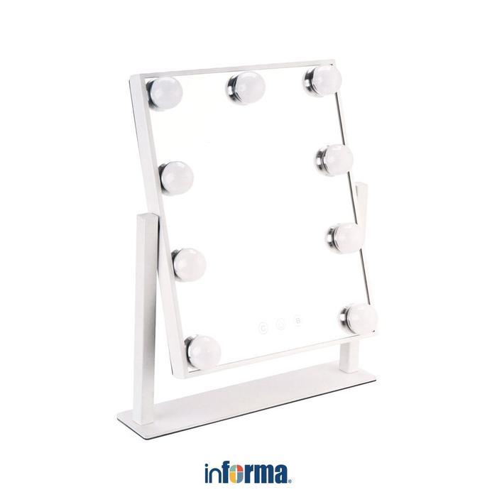 Informa Cermin Rias Meja Dengan Led 25X30 Cm - Putih Rias Meja Kamar