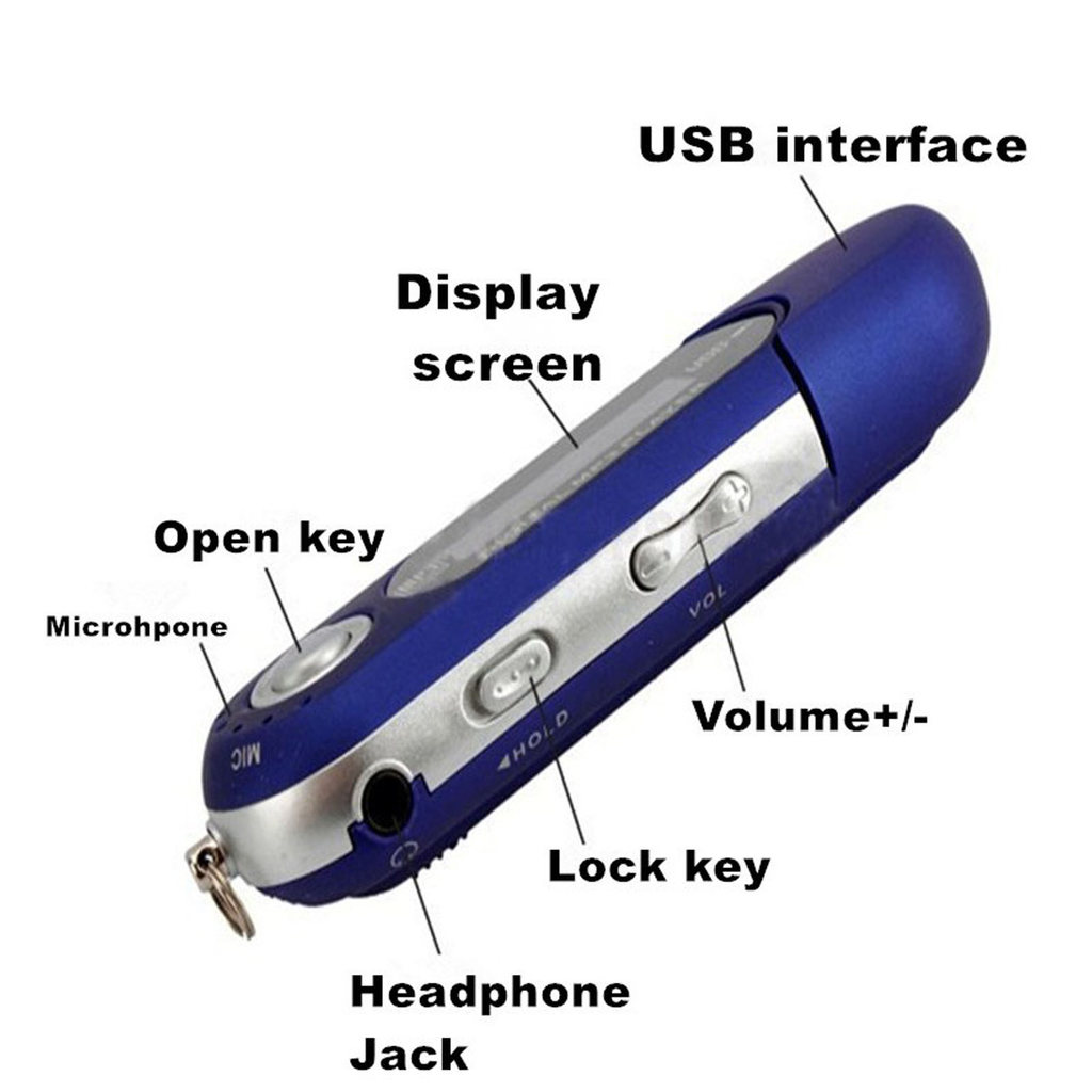 MP3 Player Portable USB MP3 Digital Music Player Music MP3 USB Player FM Radio Voice Memory Card