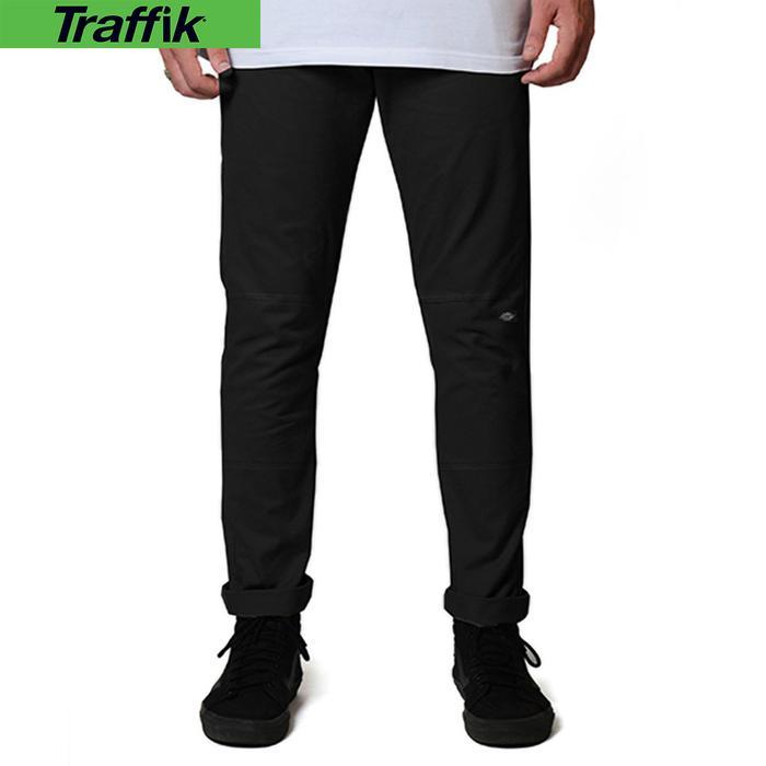DICKIES-WP811 Skinny Fit Celana Pria Skinny Fit Double Knee Bahan Polyster Cotton Warna Hitam Ukuran