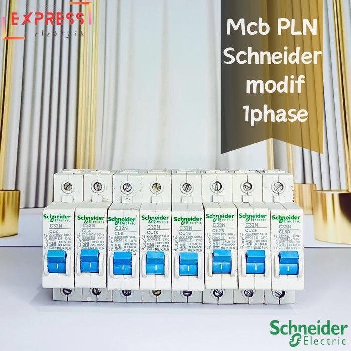 TERLARIS Mcb PLN schneider mcb modif Schneider 4a modif 6a-50a mcb modif anti jeglek READY