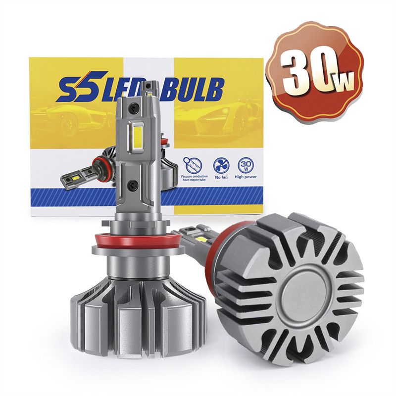 S5 H4 H7 LED H11 HB4 9006 HB3 9005 Fanless Led Car HeadlLight Bulb