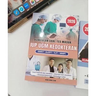 TERBARU/ Buku Soal Tes IUP UGM Kedokteran dan Umum GMST ACEPT SJT MMPI Edisi Terupdate