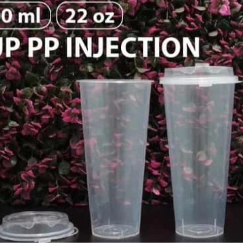 Ada Stok Gelas Plastik Cup PP Injection 22oz 700ml PREMIUM