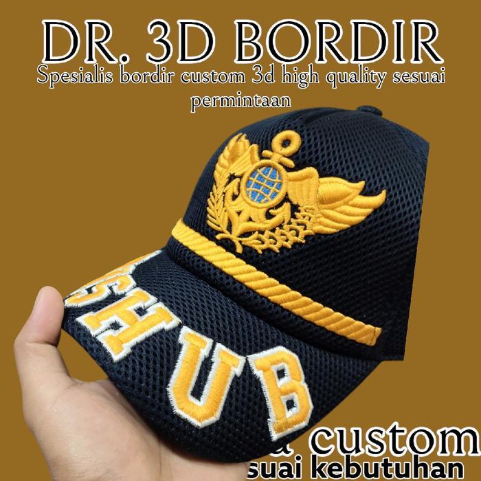 Lapangan Dishub Kemenhub Topi Lapangan Bordir Timbul Model Terbaru untuk Petugas dan Aktivitas Outdo