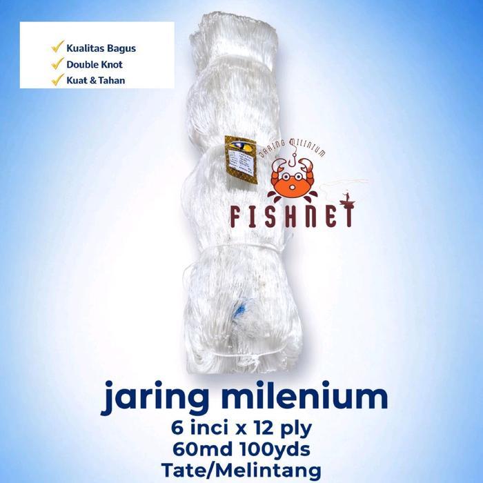 jaring milenium/jaring pintal/jaring ply/ 6inci 12ply 60md 100yds tate