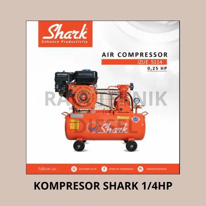 SHARK 1/4 HP Kompresor Angin + 1 Liter Oli Kompresor