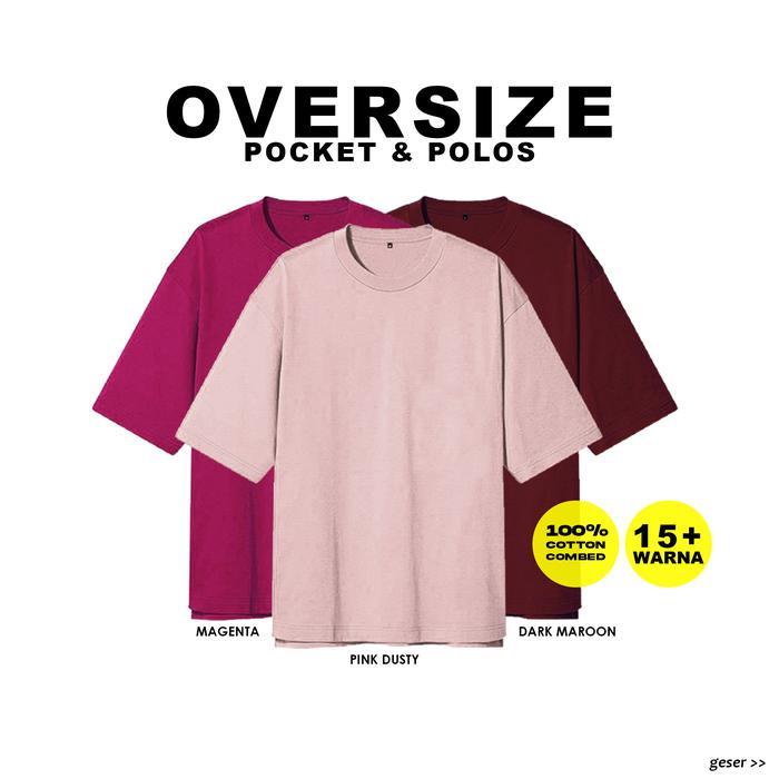 PRODUK TERBATAS Kaos Polos Oversize Pria Pocket Kaos Oversize Pria Polos Pocket