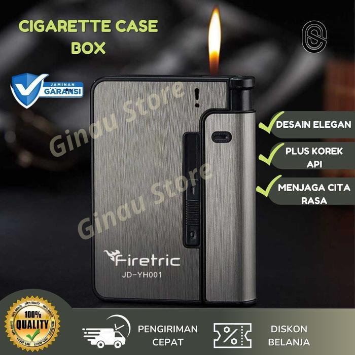Tempat Rokok Plus Korek Wadah Bungkus Roko Kotak Unik Keren Murah