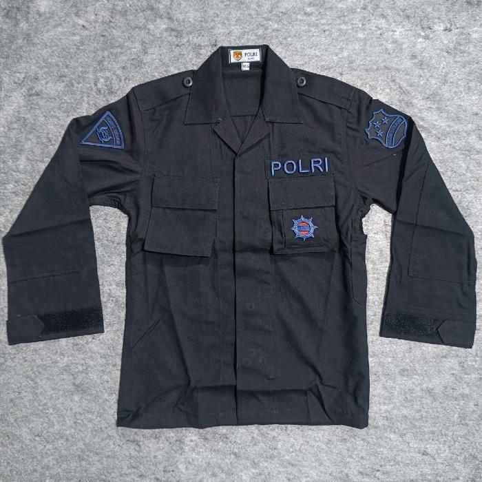 Seragam Pdl Tactical Hitam Jatah Brimob / Seragam Pdl Hitam Brimob