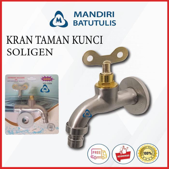 ` Kran Taman Kunci SOLIGEN - Keran Air Taman Kunci - Keran Pengaman - Kran Gembok drat 1/2"