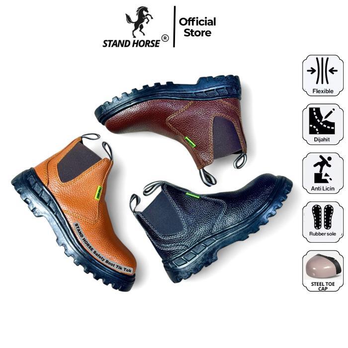 ORIGINAL STAND HORSE 805S Safety Shoes Unisex Ujung Besi Sepatu Kerja Proyek Lapangan Kitchen