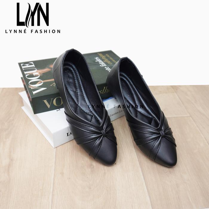 Donatello - Lynne Flatshoes Belinda Kasual Sepatu Wanita Simple Kerja Hitam