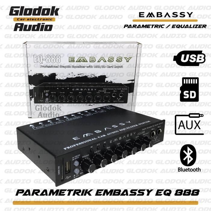 Embassy Equalizer 888 Bluetooth Parametrik Mixer Professsional Car Audio Usb Bluetooth Adaptor