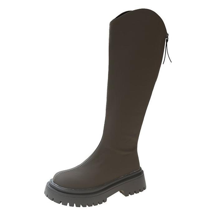 PINKEY P221 Sepatu Boots Kulit Sintetis Panjang wanita Fashion Sepatu Bot Setinggi Lutut Wanita Kare