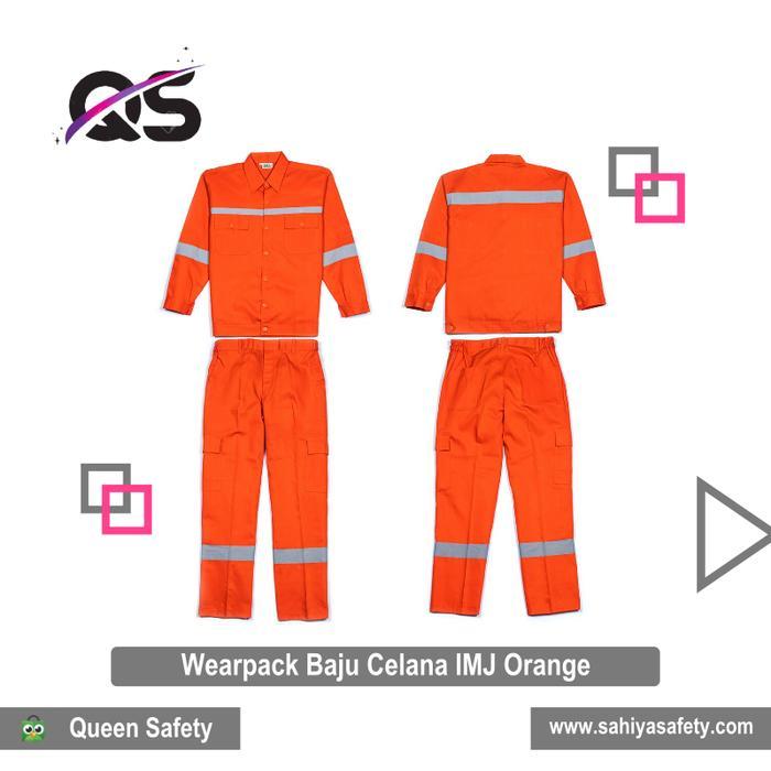 Wearpack Safety Baju Celana IMJ Orange - IMJ Wearpack Safety Proyek Baju Celana