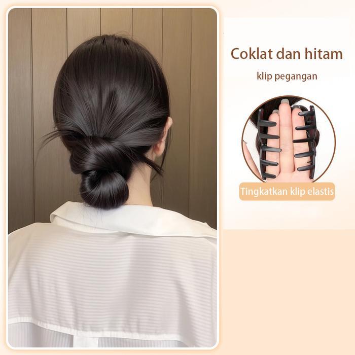 Sanggul Hair Klip Rambut Palsu Hair Bun Hair Clip Rambut Palsu Wanita Jepit Rambut Palsu Wanita