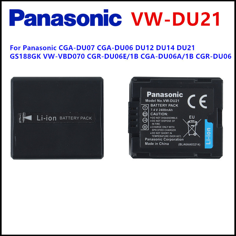 Panasonic Original Battery VW-DU21 For NV-GS330 GS408 GS500 GS508 MX500 PV-GS90 GS120 GS150 GS180