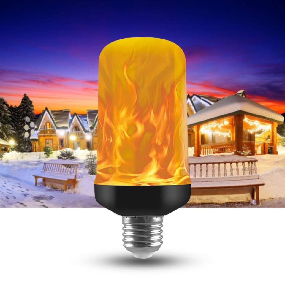 E27 LED Flame Light Bulbs 4 Modes Party LED Flame Effect Light Simulation Fire Lights Bulb KTV