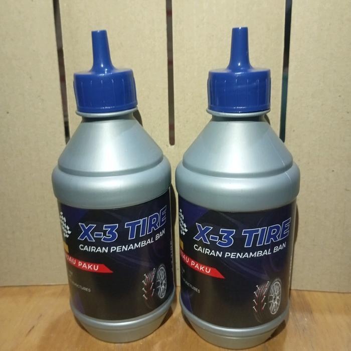 "New" 2 botol cairan penambal ban tubles x-3 TIRE kwalitas terbaik