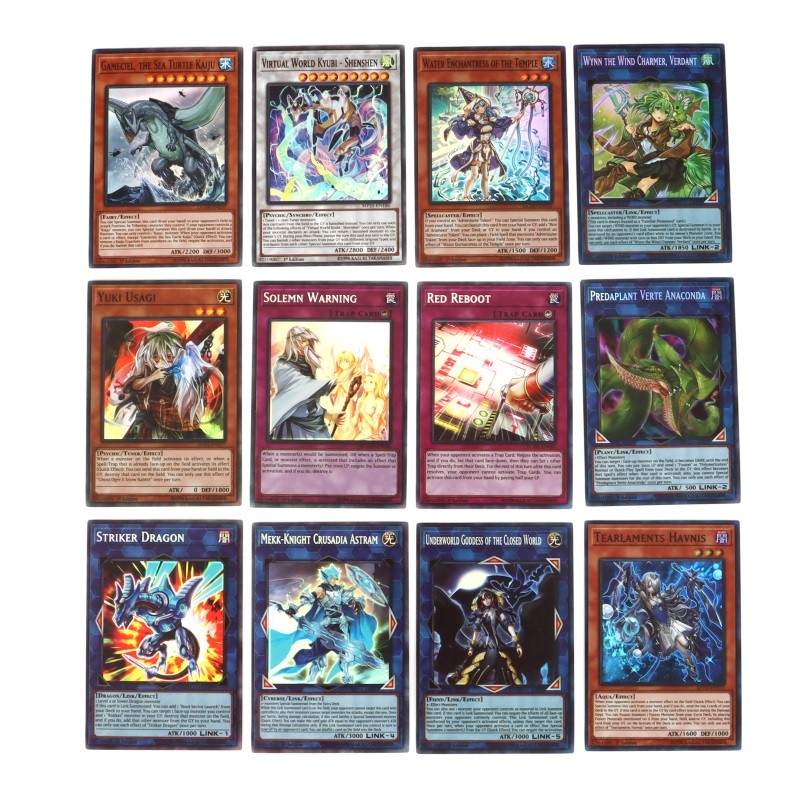 100Pcs No Repeat Holographic Yugioh Card in English YU GI OH Master Duel Competitive Deck Trading